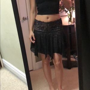 Lace pink skirt from Charlotte Russe